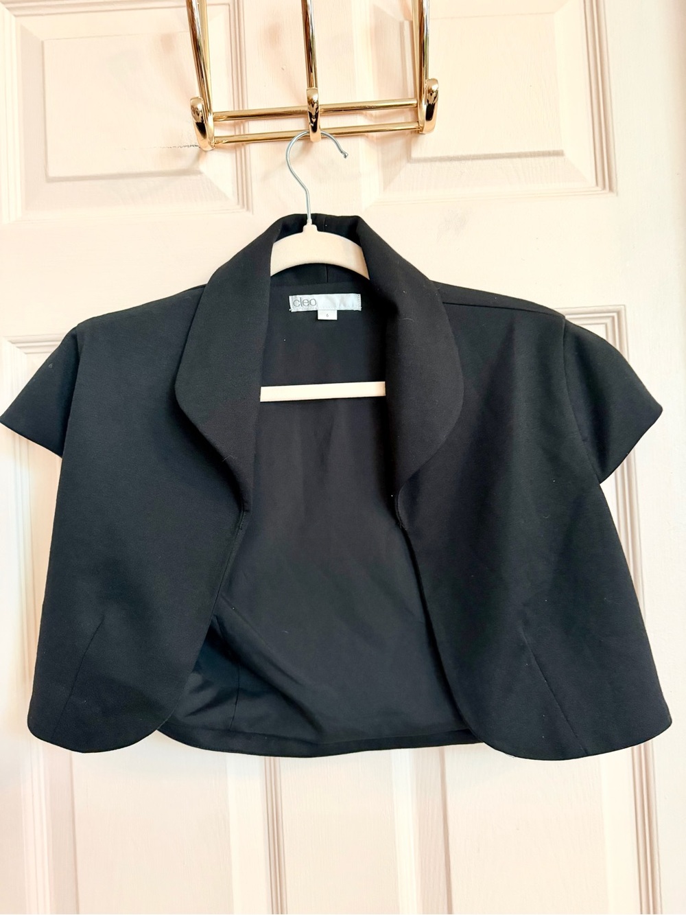 Black Cleo crop jacket